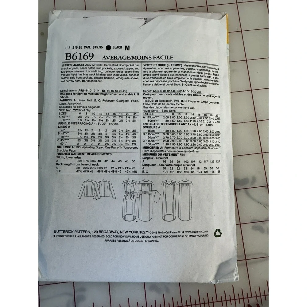 Butterick pockets zipper